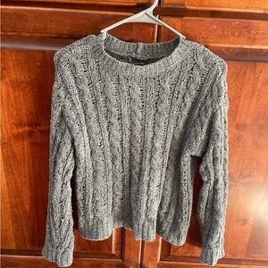 American Eagle Outfitters Textured Gray Sweater
